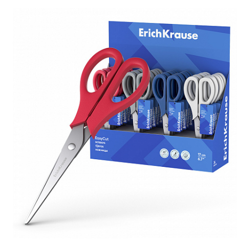 Foarfeca Ek Easy Cut 17 cm, lame otel inoxidabil, diverse culori - imagine 5